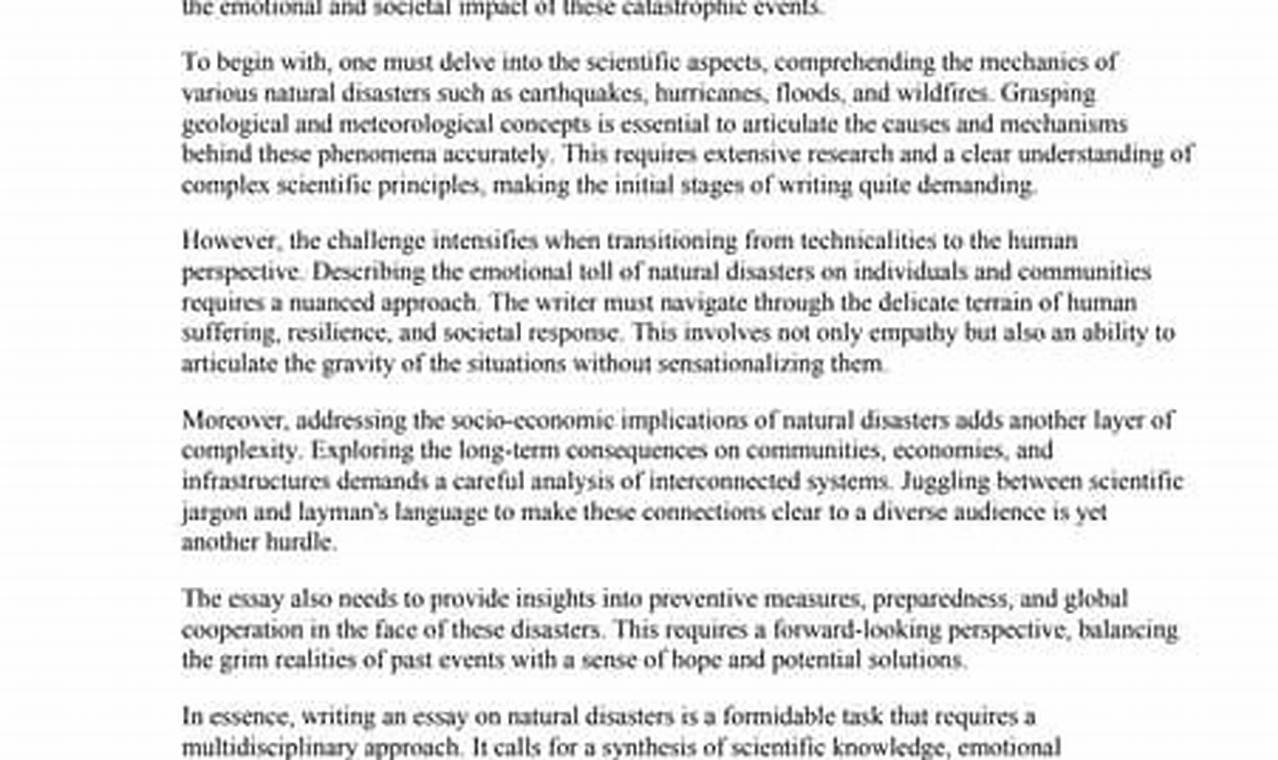 Writing a Powerful Natural Disaster Essay: A Guide | Disaster Information Hub – Latest Natural Disaster News & Emergency Resources